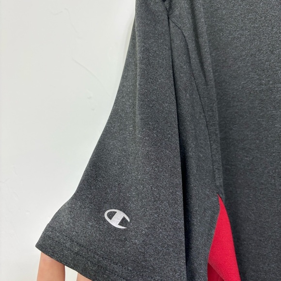 Champion Men's Large OU Oklahoma Sooners Short Sleeve Polo Gray Red - Picture 4 of 9